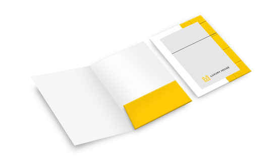 custom printing services for Glued Corporate Folders