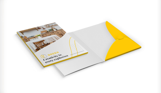 custom printing services for Premium Interlocked Corporate Folders