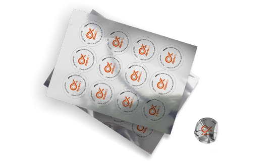 custom printing services for Silver Sticker