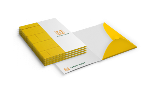 custom printing services for Economy Interlocked Corporate Folders